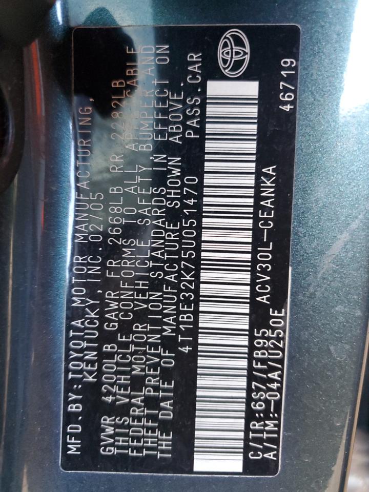 Lot #3282889719 2005 TOYOTA CAMRY LE