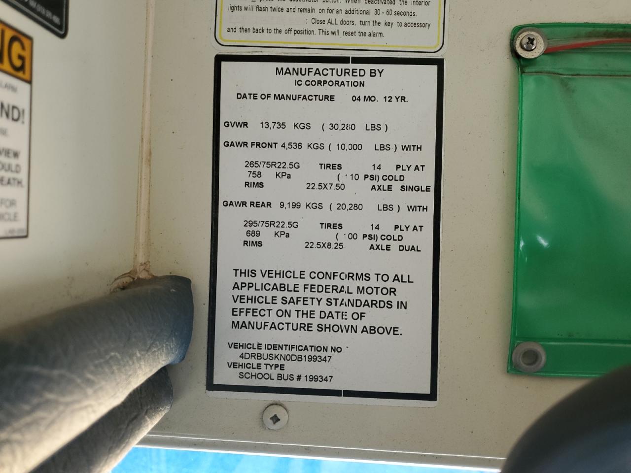 Lot #3276395676 2013 IC CORPORATION CE SERIES SCHOOL