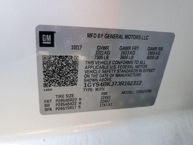 2018 CADILLAC ESCALADE L 1GYS4BKJ7JR162312