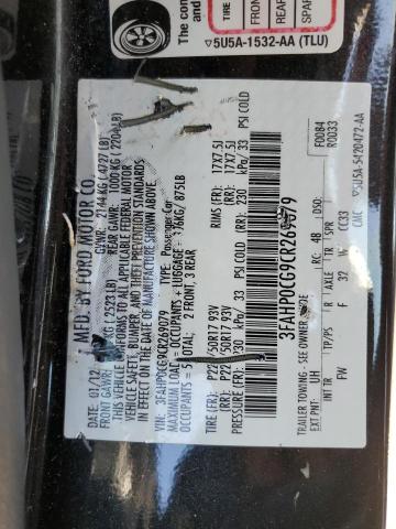 2012 FORD FUSION SEL - 3FAHP0CG9CR269079