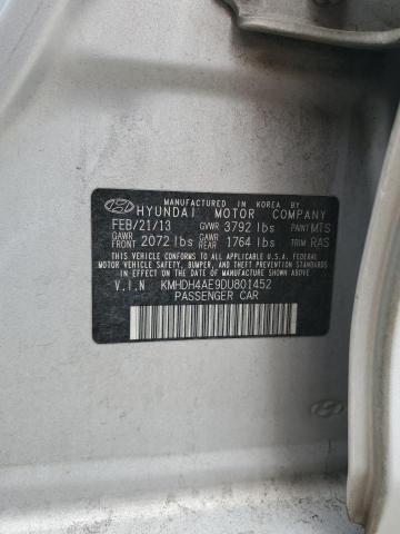 2013 HYUNDAI ELANTRA GL - KMHDH4AE9DU801452