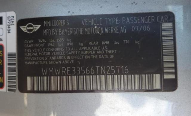 2006 MINI COOPER #3271353360