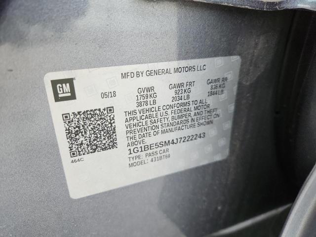 2018 CHEVROLET CRUZE LT 1G1BE5SM4J7222243