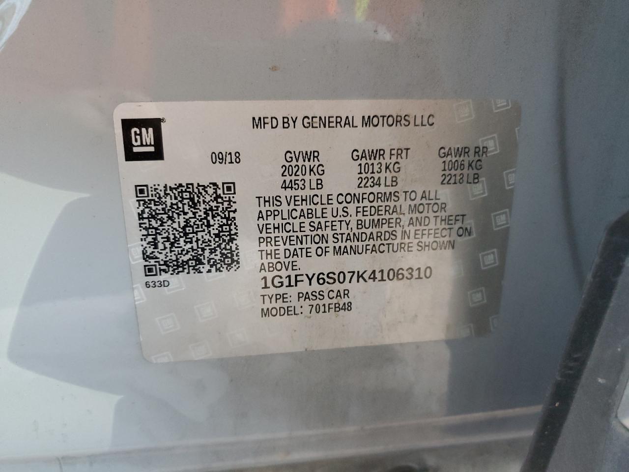 CHEVROLET BOLT EV LT