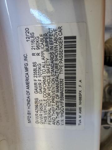 2021 HONDA ACCORD EXL #3283836462