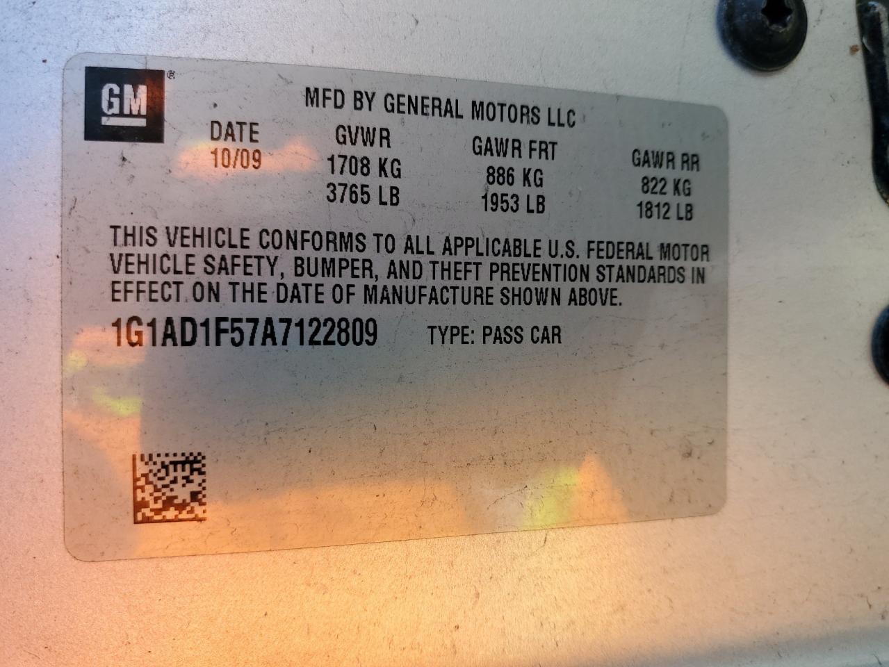 CHEVROLET COBALT 1LT