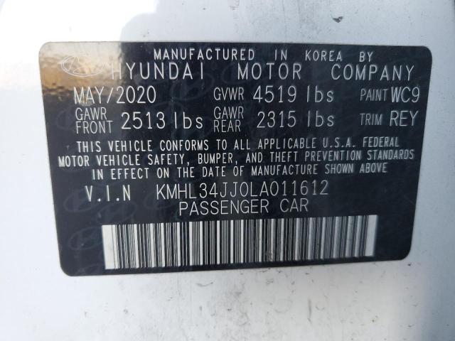 2020 HYUNDAI SONATA HYBRID - KMHL34JJ0LA011612