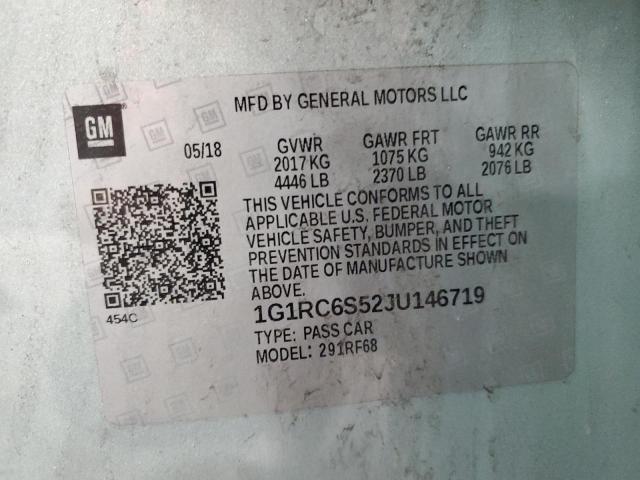 2018 CHEVROLET VOLT LT - 1G1RC6S52JU146719