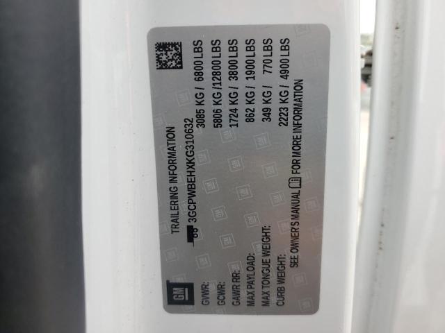 2019 CHEVROLET SILVERADO - 3GCPWBEHXKG310632