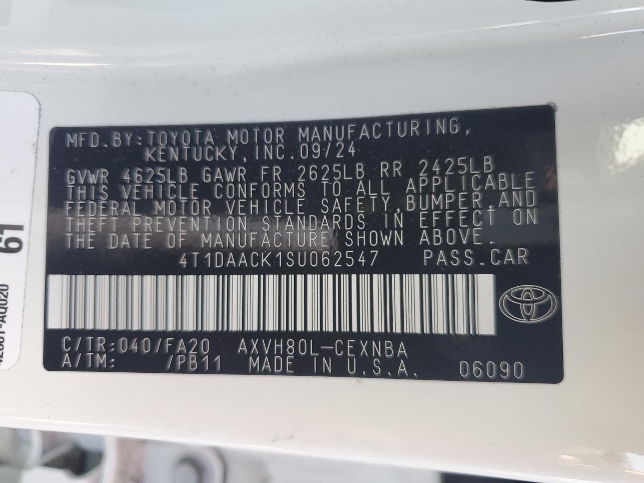 Lot #3312251861 2025 TOYOTA CAMRY XSE