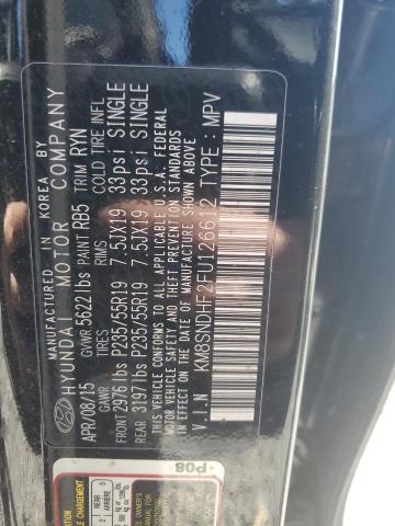 2015 HYUNDAI SANTA FE G KM8SNDHF2FU126612