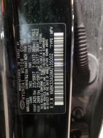 2021 HYUNDAI KONA LIMITED KM8K33AG9MU135002