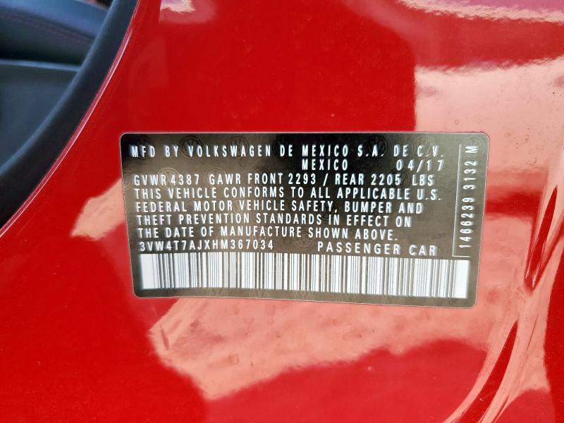 2017 VOLKSWAGEN JETTA GLI - 3VW4T7AJXHM367034