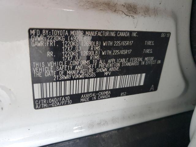 2019 TOYOTA RAV4 XLE - 2T3RWRFV0KW016565