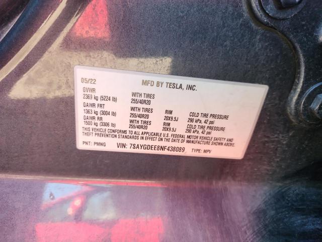 2022 TESLA MODEL Y #3284574348