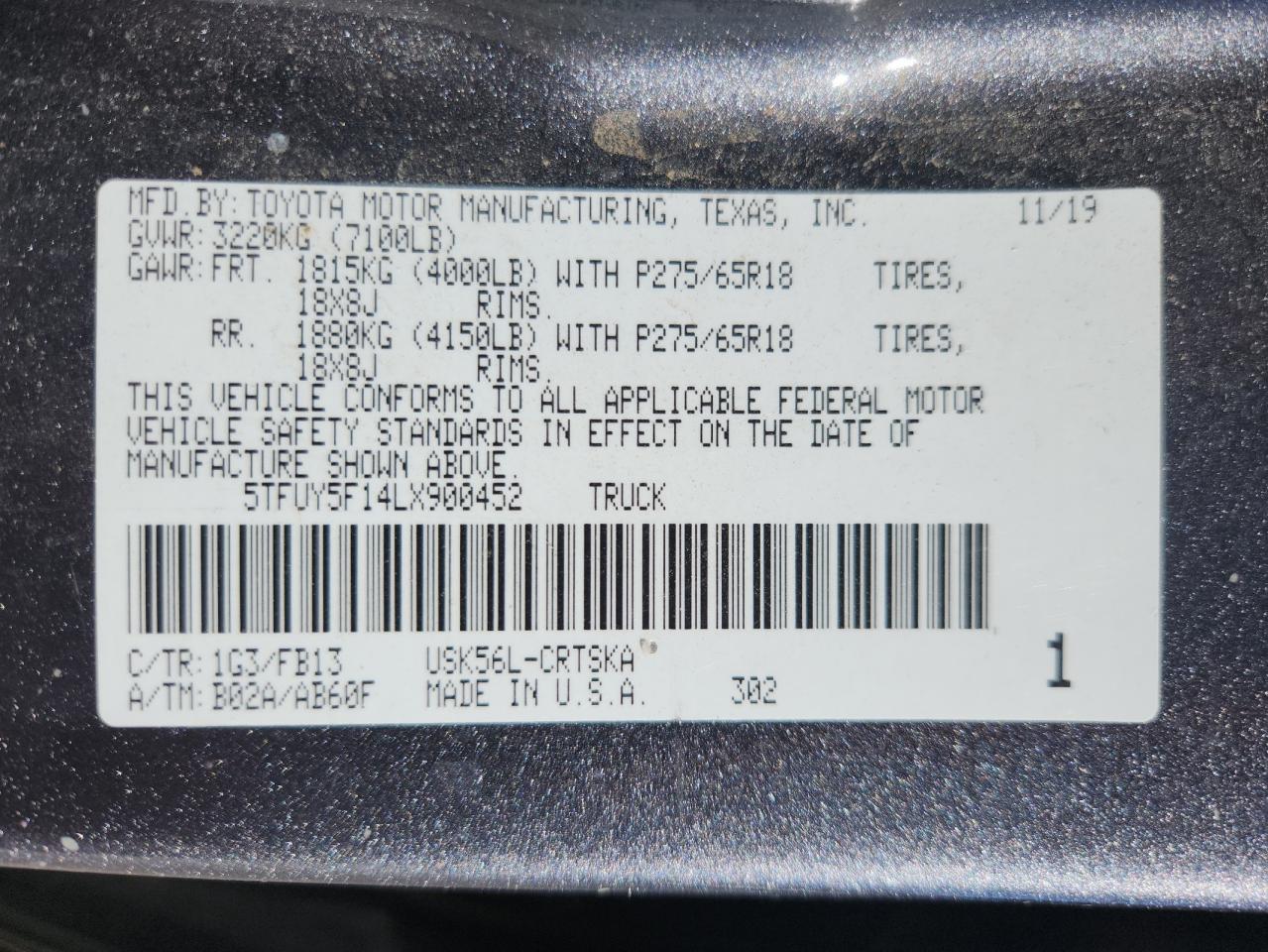 TOYOTA TUNDRA DOUBLE CAB SR