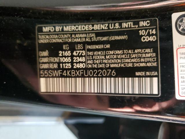 2015 MERCEDES-BENZ C 300 4MAT 55SWF4KBXFU022076