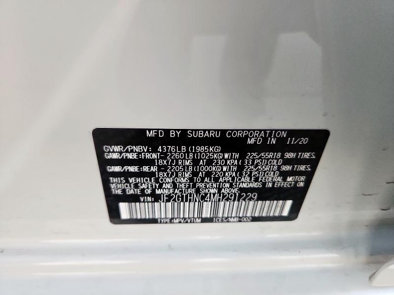 2021 SUBARU CROSSTREK - JF2GTHNC4MH291229