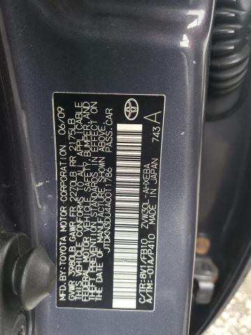 2010 TOYOTA PRIUS - JTDKN3DU4A0011786