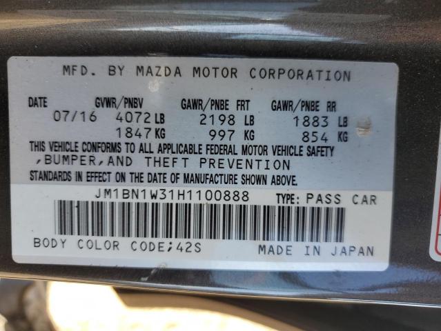 2017 MAZDA 3 GRAND TO JM1BN1W31H1100888