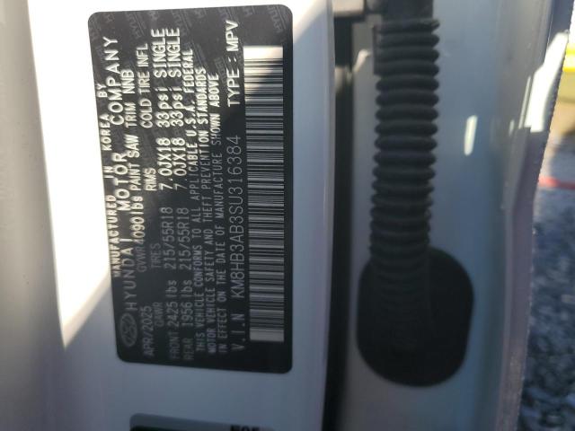 2025 HYUNDAI KONA SEL KM8HB3AB3SU316384