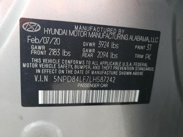 2020 HYUNDAI ELANTRA SE 5NPD84LF7LH587242