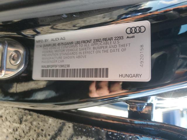 2015 AUDI S3 PREMIUM WAUBFGFF5F1086238