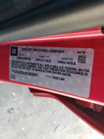 2019 CHEVROLET SPARK LS - KL8CB6SA3KC802620