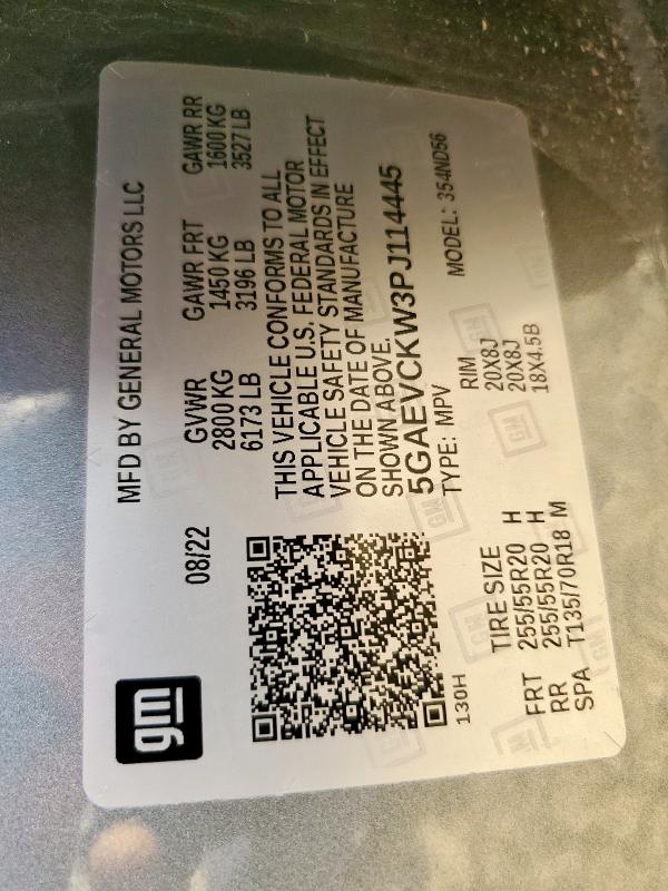 2023 BUICK ENCLAVE AV - 5GAEVCKW3PJ114445