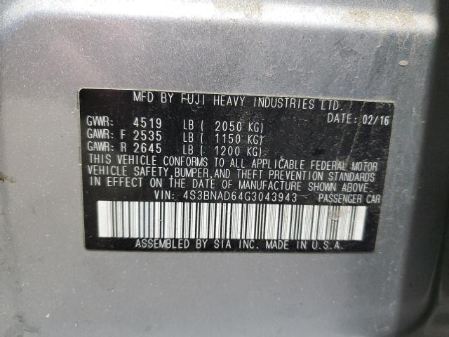 2016 SUBARU LEGACY 2.5 #3269085065