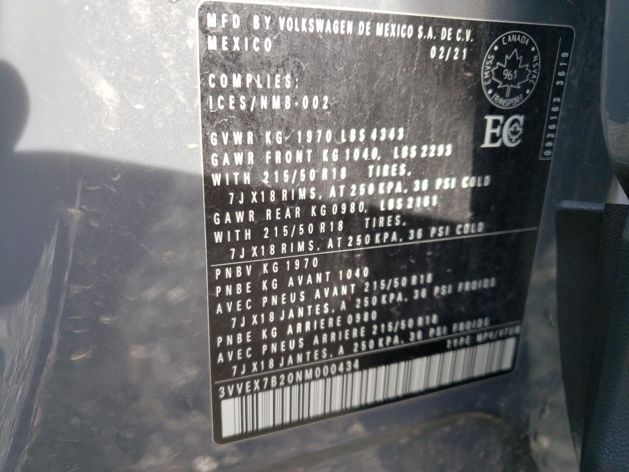 VOLKSWAGEN TAOS COMFORTLINE