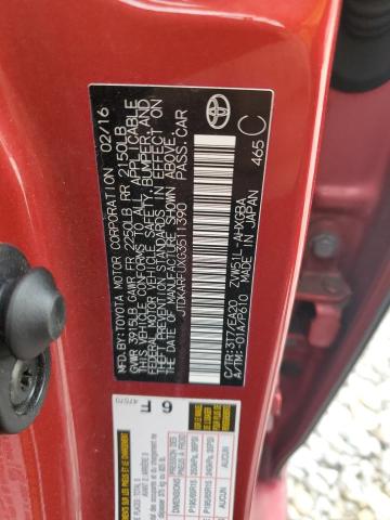 2016 TOYOTA PRIUS JTDKARFUXG3511390