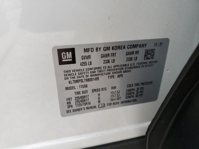 2022 CHEVROLET TRAILBLAZE #3297045486