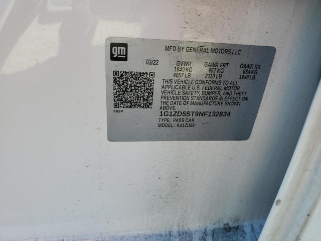 2022 CHEVROLET MALIBU LT - 1G1ZD5ST9NF132834