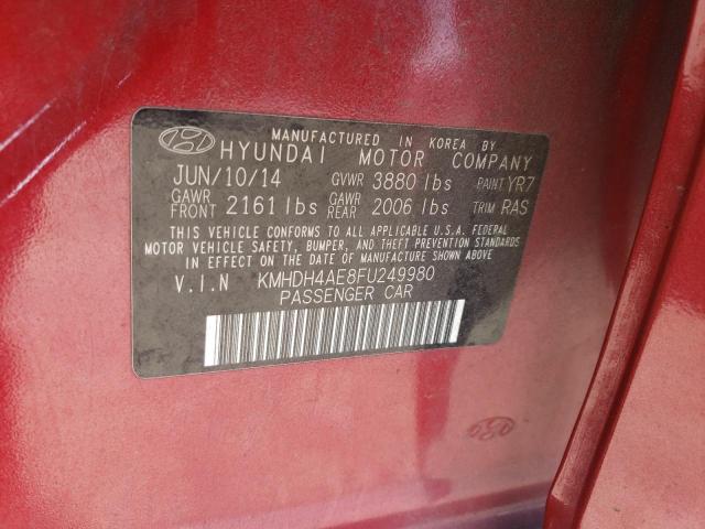 2015 HYUNDAI ELANTRA SE KMHDH4AE8FU249980