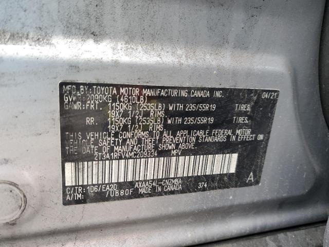 2021 TOYOTA RAV4 - 2T3A1RFV4MC209334