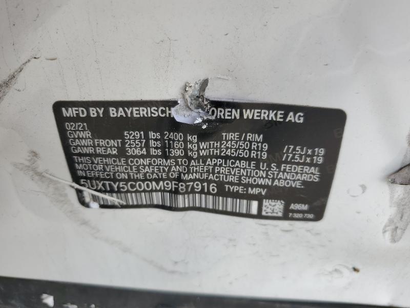 2021 BMW X3 XDRIVE3 - 5UXTY5C00M9F87916