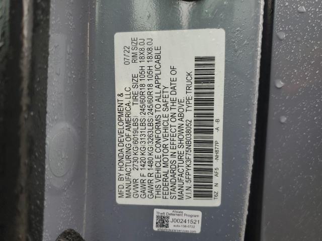 2022 HONDA RIDGELINE #3297118507