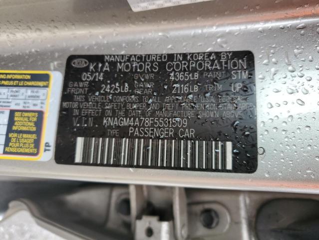 2015 KIA OPTIMA LX KNAGM4A78F5531509