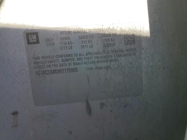 2017 CHEVROLET CRUZE LS - 1G1BC5SM3H7175903