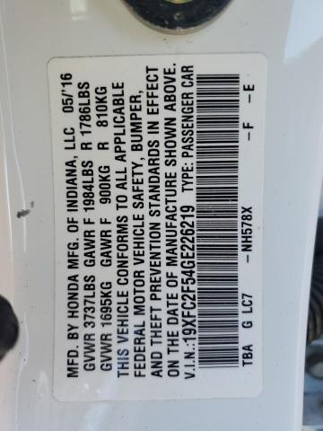 2016 HONDA CIVIC LX 19XFC2F54GE226219