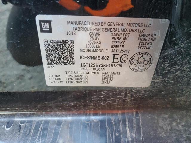 2019 GMC SIERRA K25 1GT12SEY3KF161306