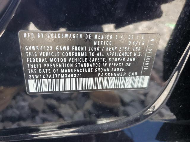 2015 VOLKSWAGEN JETTA BASE 3VW1K7AJ7FM346371