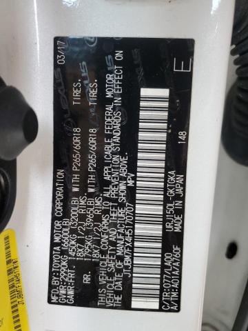 2017 LEXUS GX 460 JTJBM7FX4H5170707