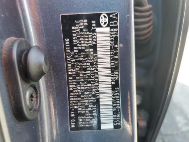 2017 TOYOTA COROLLA L - 5YFBURHE0HP602951