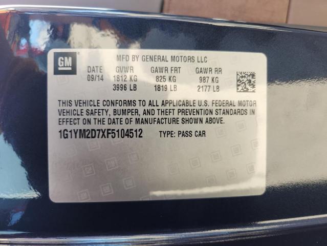 2015 CHEVROLET CORVETTE S 1G1YM2D7XF5104512