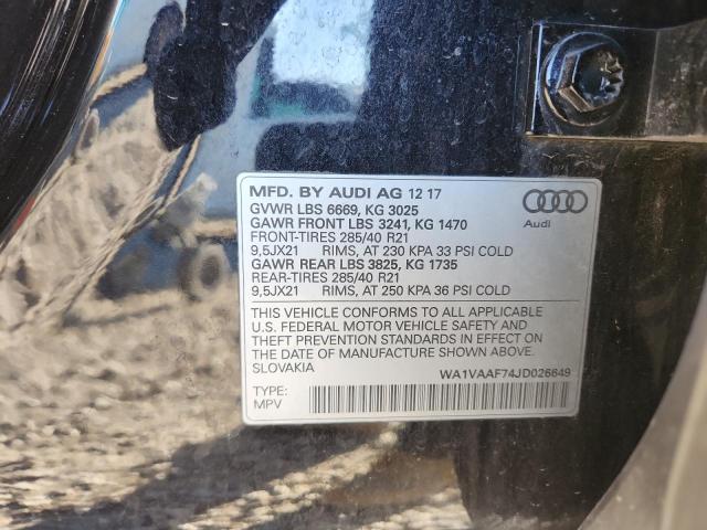 2018 AUDI Q7 PRESTIG - WA1VAAF74JD026649