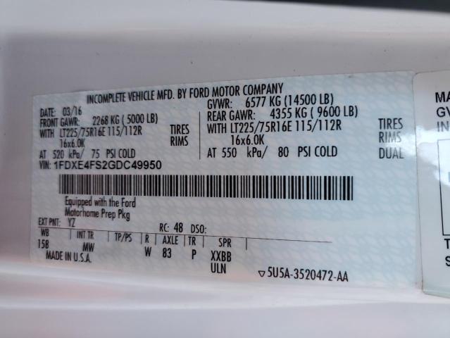 2016 FORD ECONOLINE #3278411385