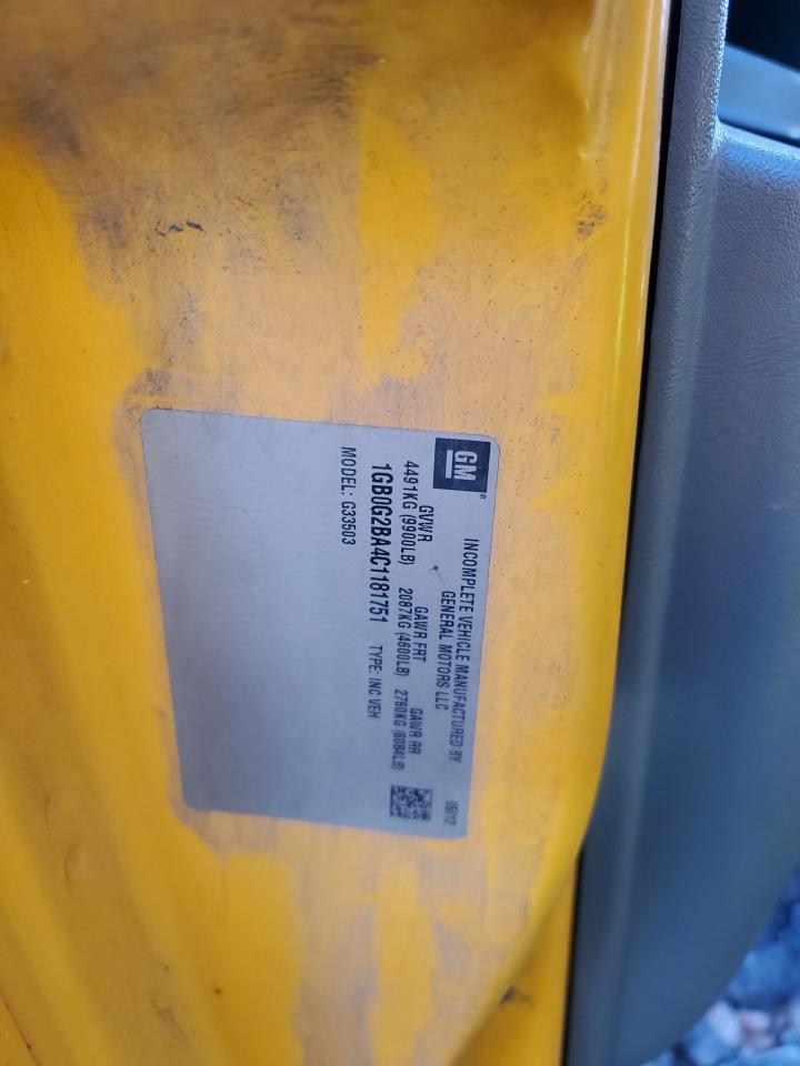 Lot #3276362797 2012 CHEVROLET MINOTOUR G3500