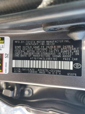 2020 TOYOTA CAMRY SE #3305319308